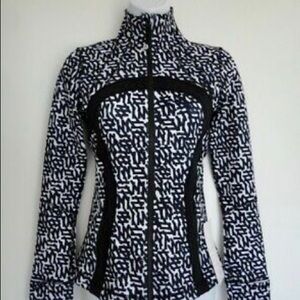 Lululemon Black and White Print Jacket Sz 12